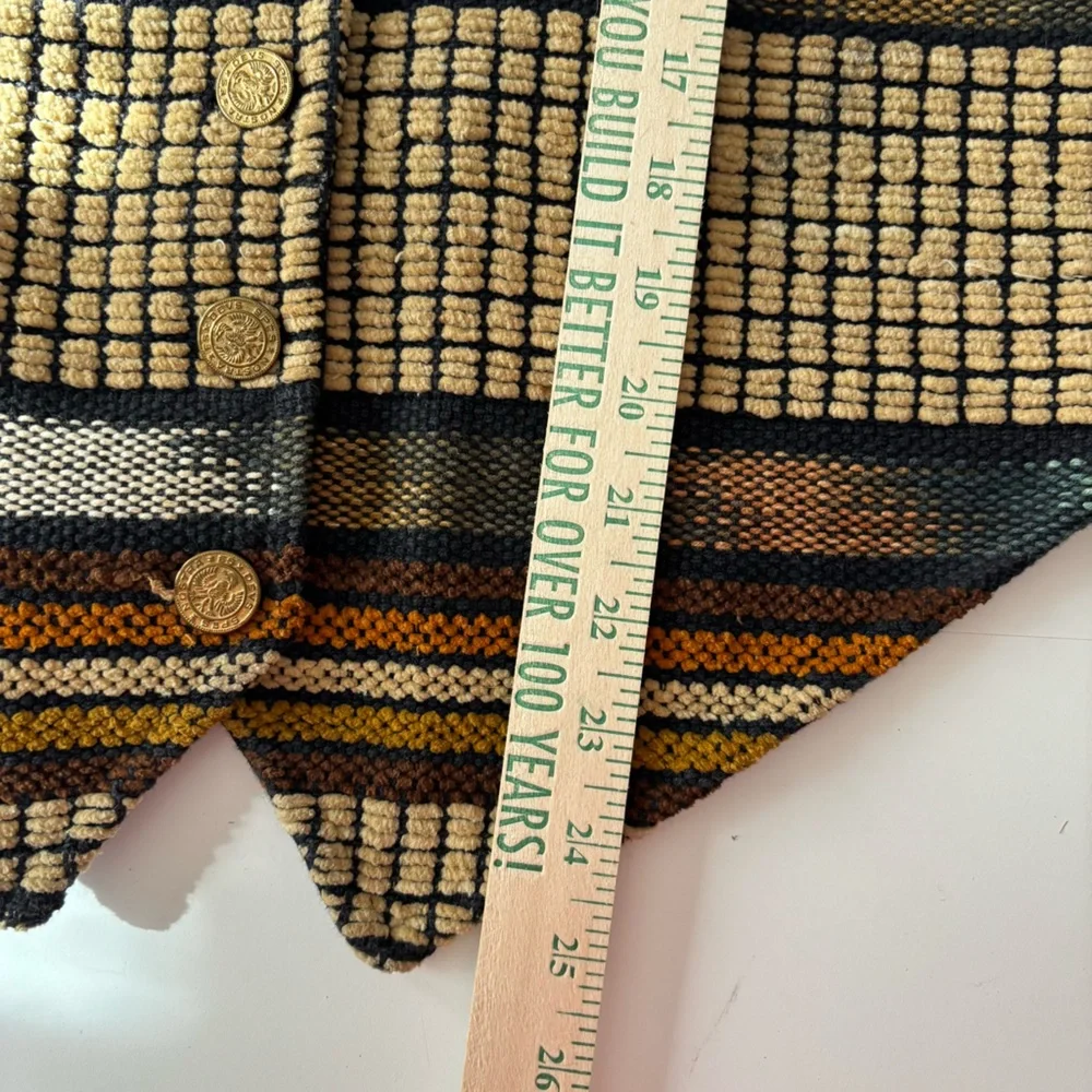 Vintage Jane Ashley western tapestry vest medium 100% cotton - Picture 9 of 13